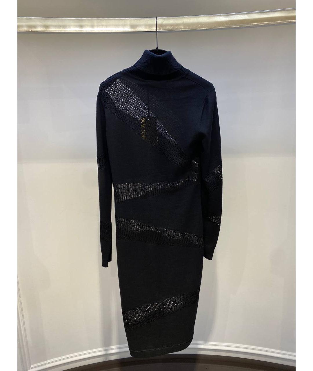 ROBERTO CAVALLI Черное шерстяное платье, фото 3