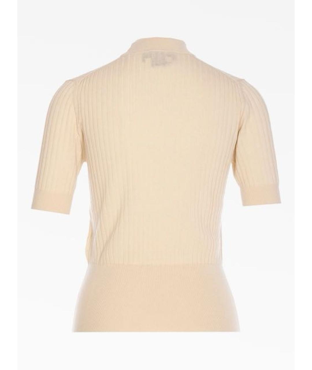 FENDI Бежевый шерстяной джемпер / свитер, фото 2