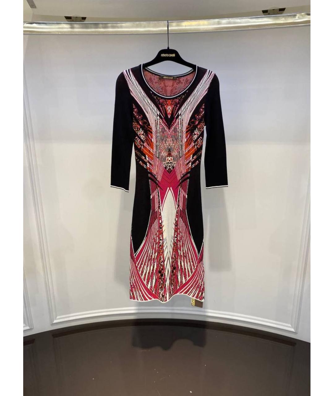 ROBERTO CAVALLI Мульти вискозное платье, фото 4