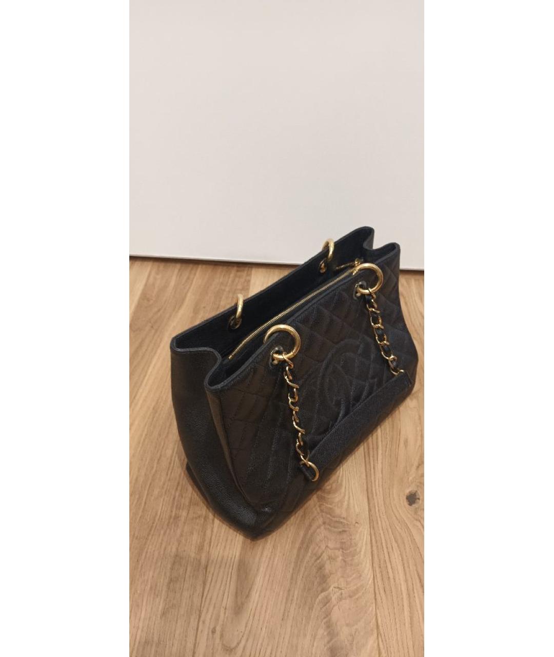 CHANEL Бежевая кожаная сумка тоут, фото 3