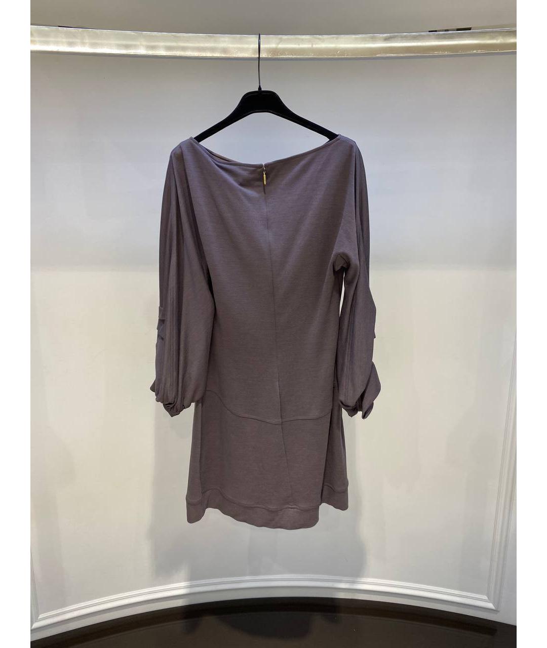 ROBERTO CAVALLI Коричневое вискозное повседневное платье, фото 3