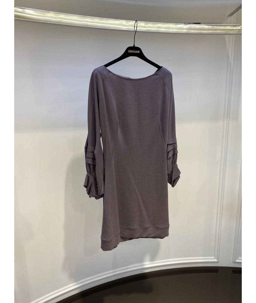 ROBERTO CAVALLI Коричневое вискозное повседневное платье, фото 2