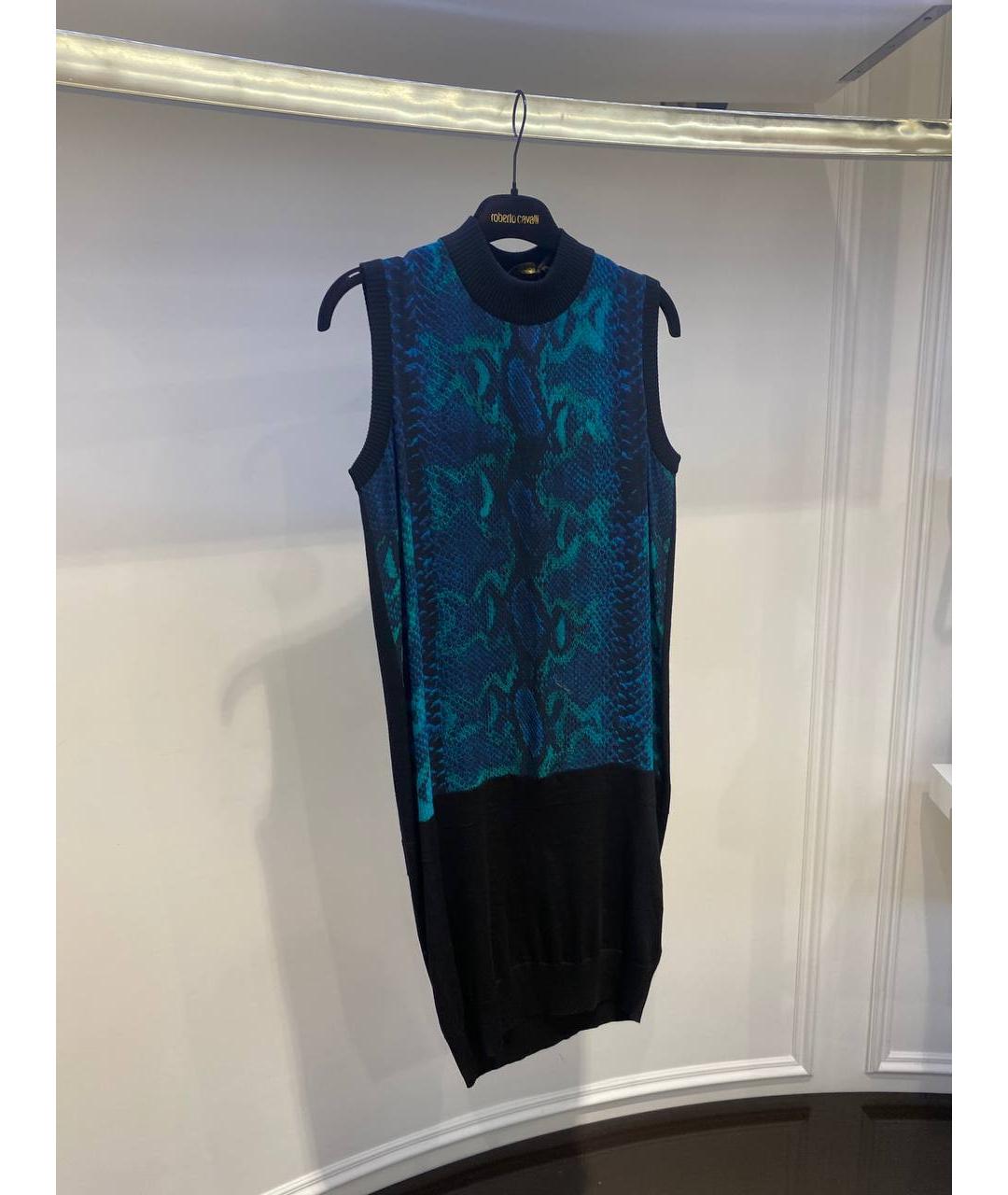 ROBERTO CAVALLI Бирюзовое вискозное платье, фото 2