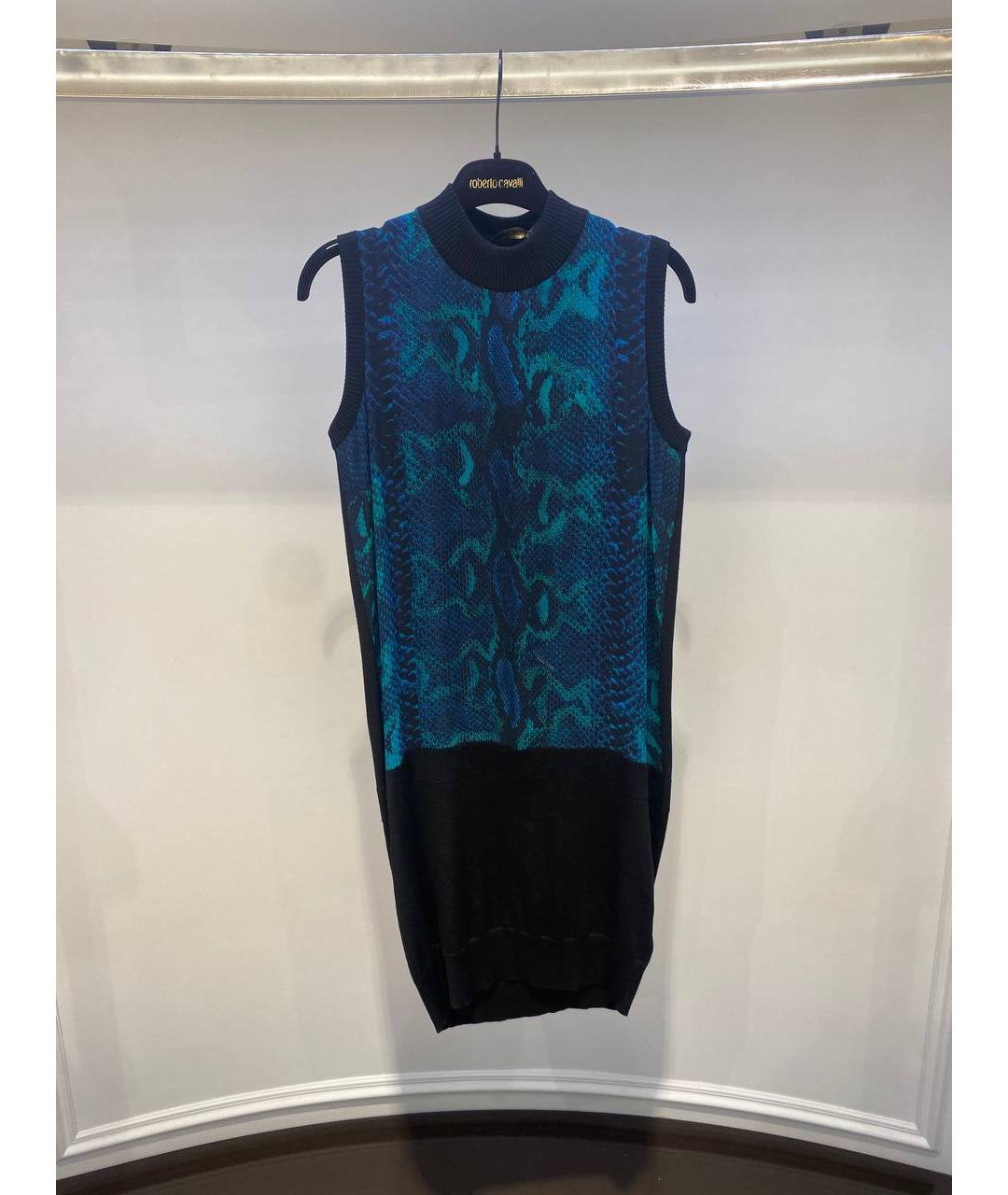 ROBERTO CAVALLI Бирюзовое вискозное платье, фото 4