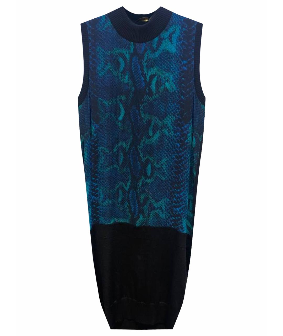 ROBERTO CAVALLI Бирюзовое вискозное платье, фото 1