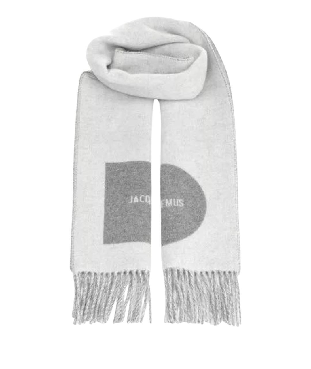 JACQUEMUS Серый шерстяной шарф, фото 1