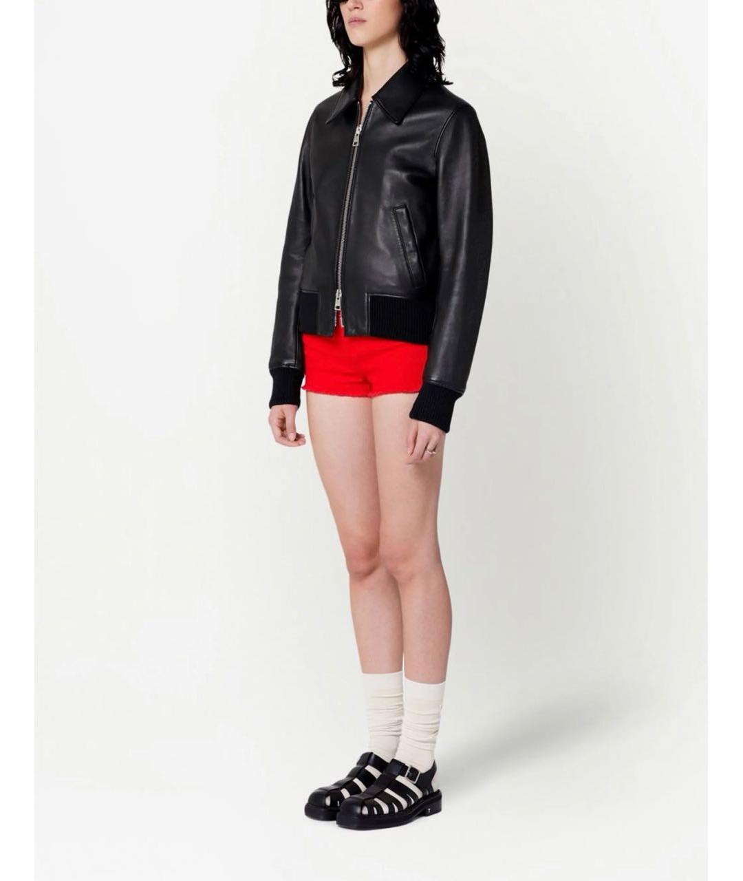 Ami Paris Черная кожаная куртка, фото 3