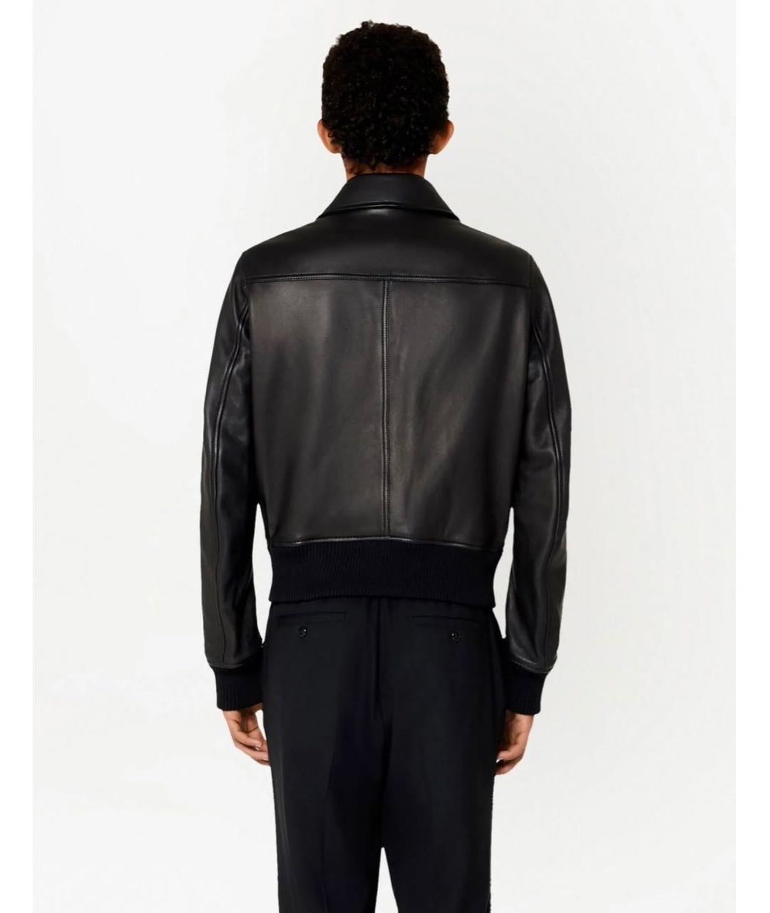 Ami Paris Черная кожаная куртка, фото 6