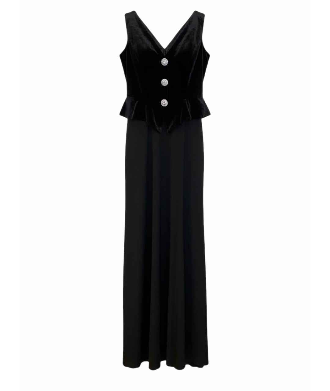 ALESSANDRA RICH Черное вискозное вечернее платье, фото 1