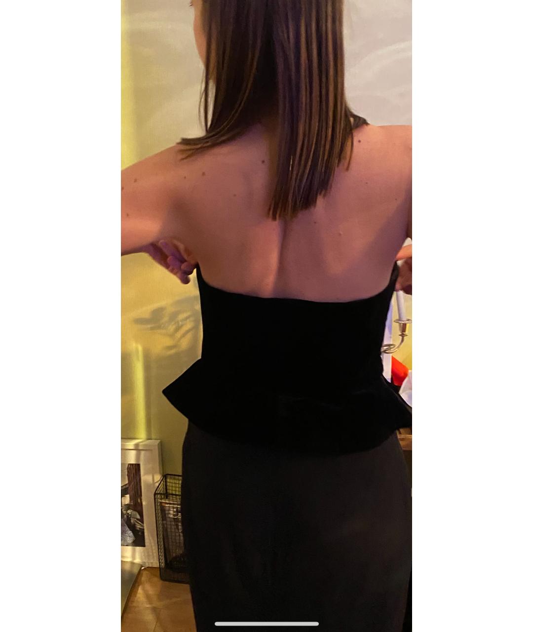 ALESSANDRA RICH Черное вискозное вечернее платье, фото 8