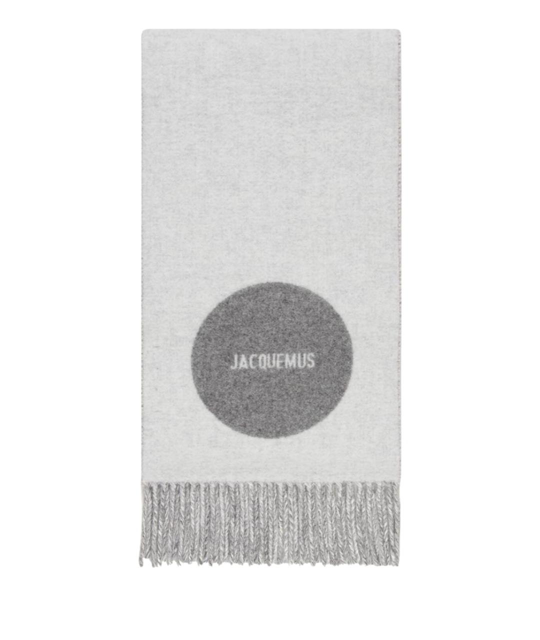 JACQUEMUS Серый шерстяной шарф, фото 1