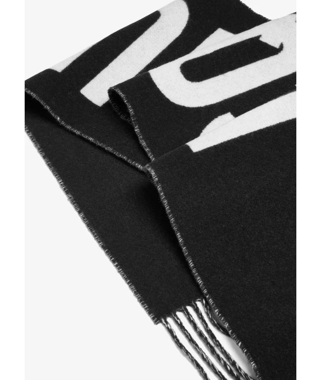 JACQUEMUS Черный шерстяной шарф, фото 2