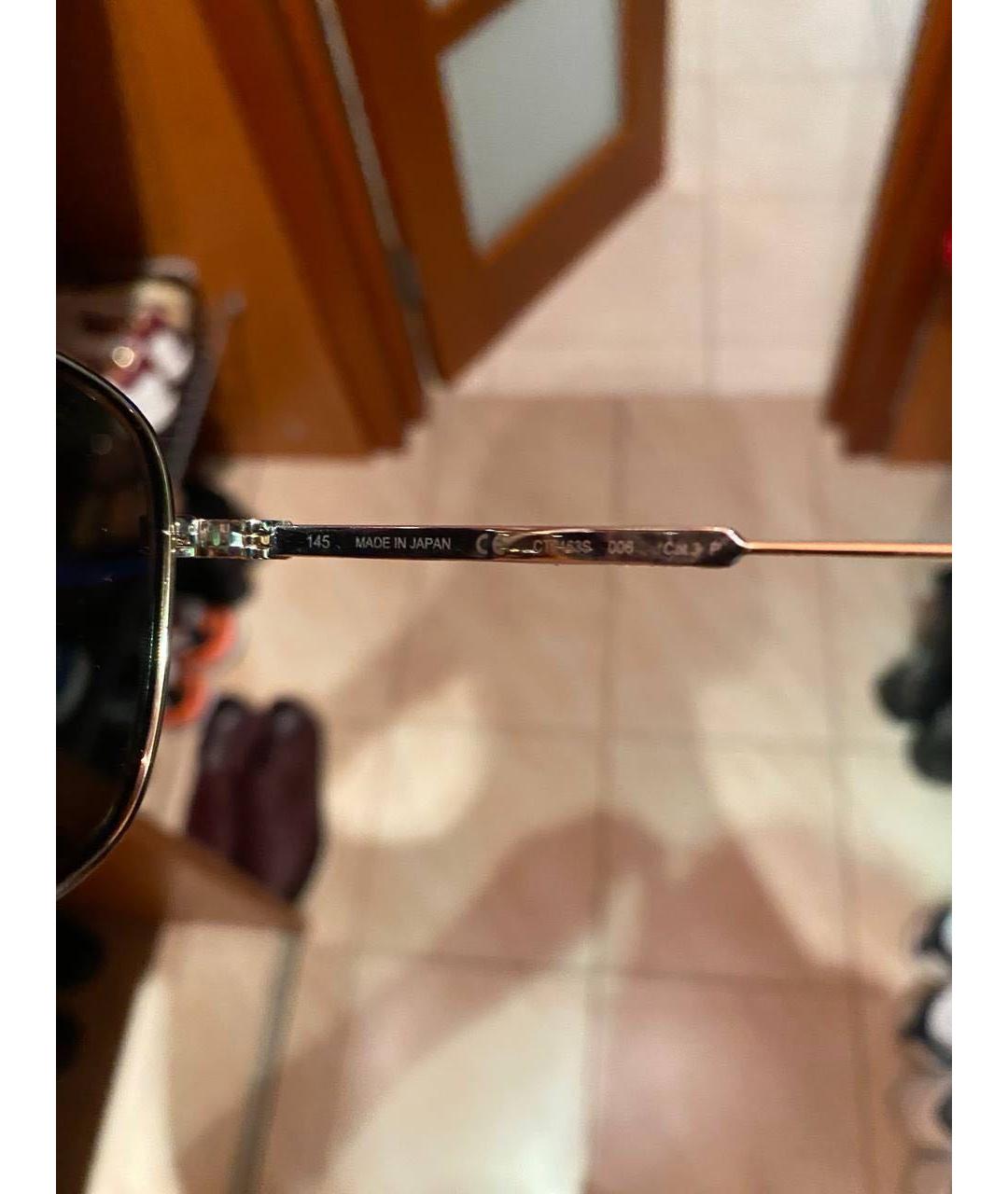 CARTIER Золотые металлические солнцезащитные очки, фото 2