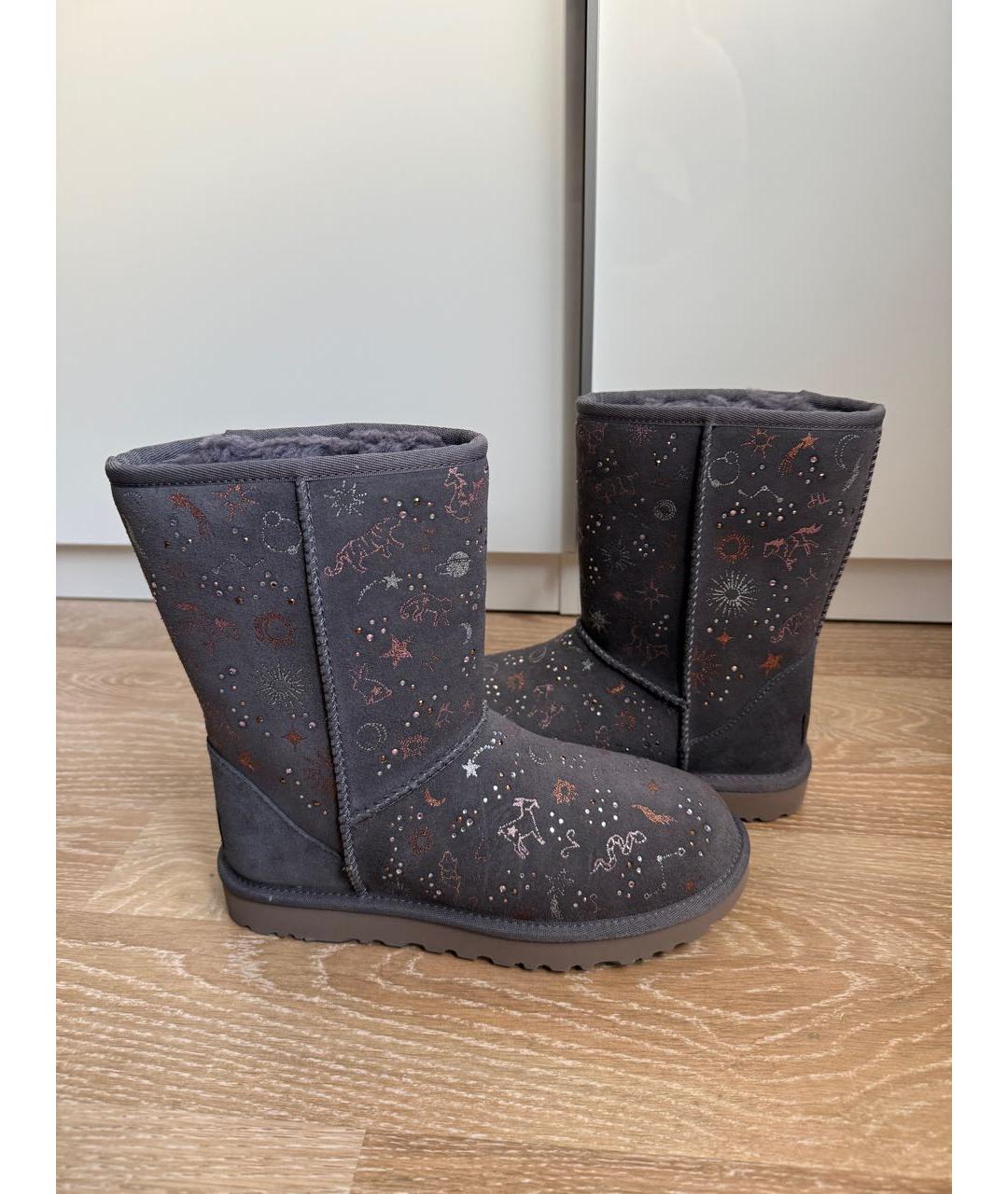 UGG AUSTRALIA Серые замшевые ботинки, фото 2