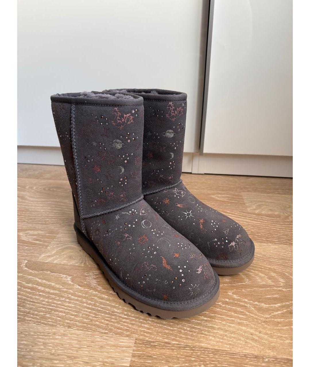 UGG AUSTRALIA Серые замшевые ботинки, фото 3