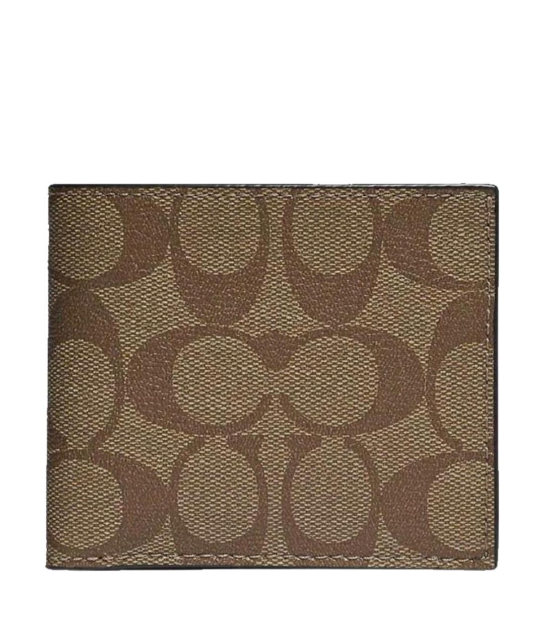 COACH Коричневый кожаный кардхолдер, фото 1