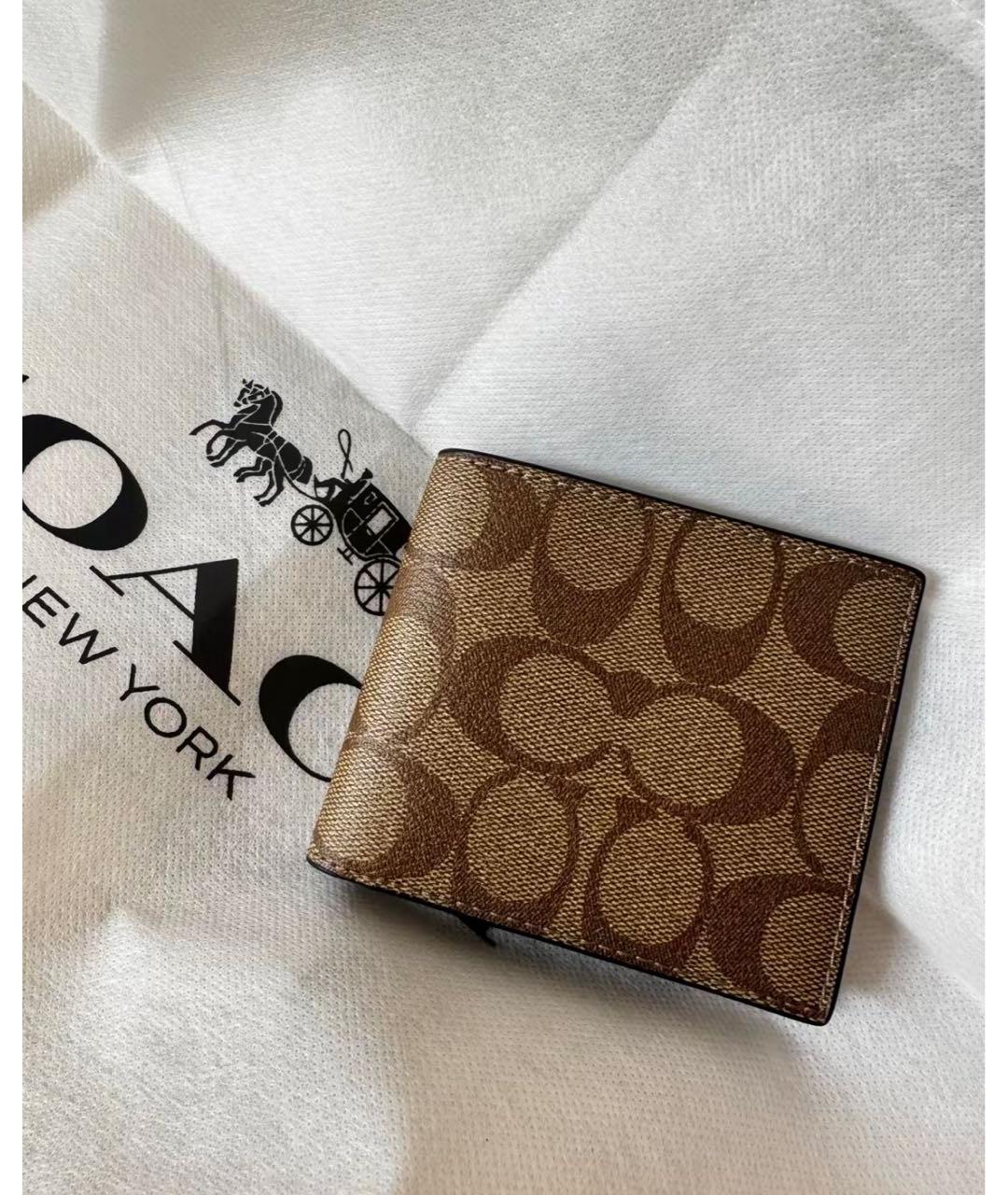 COACH Коричневый кожаный кардхолдер, фото 5