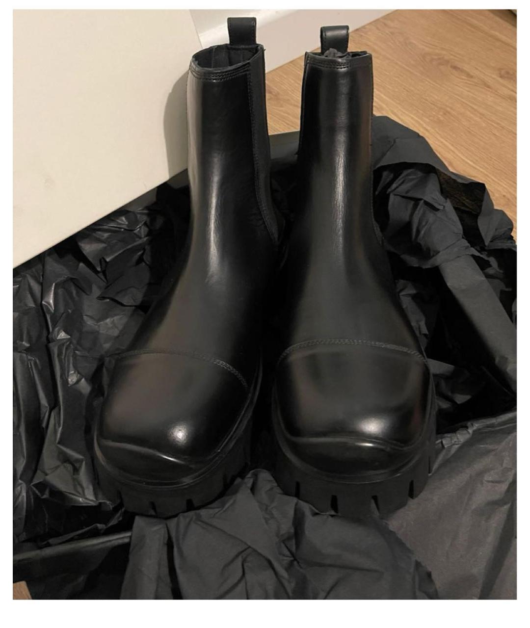 COS Черные кожаные полусапоги, фото 4