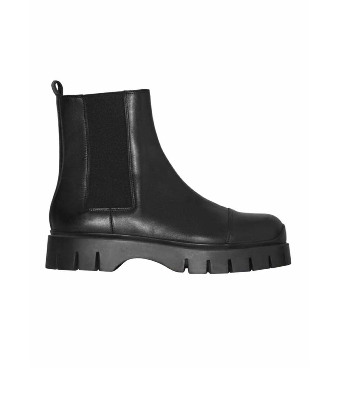 COS Черные кожаные полусапоги, фото 1