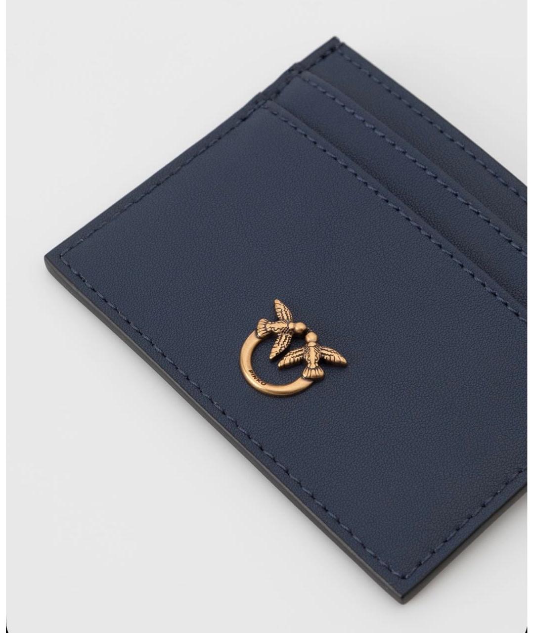 PINKO Темно-синий кожаный кардхолдер, фото 2