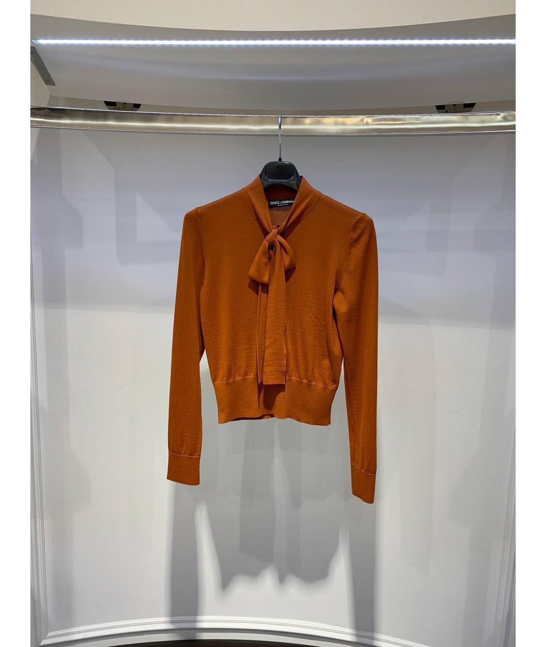 DOLCE&GABBANA Коричневый шерстяной джемпер / свитер, фото 2