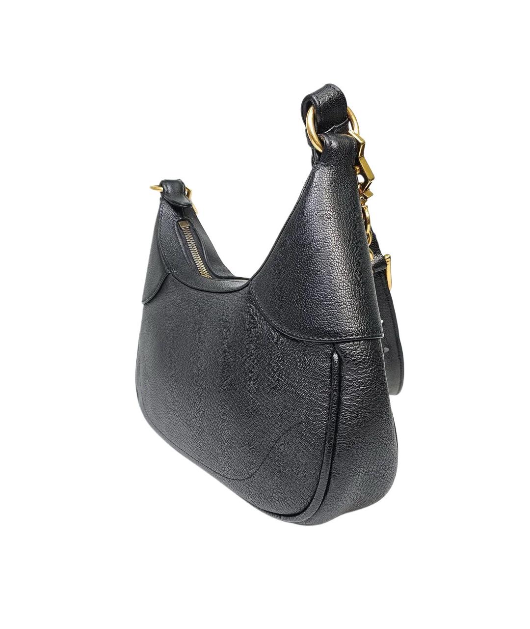 GUCCI Черная кожаная сумка через плечо, фото 3