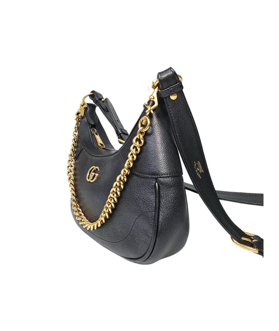 GUCCI Черная кожаная сумка через плечо, фото 2