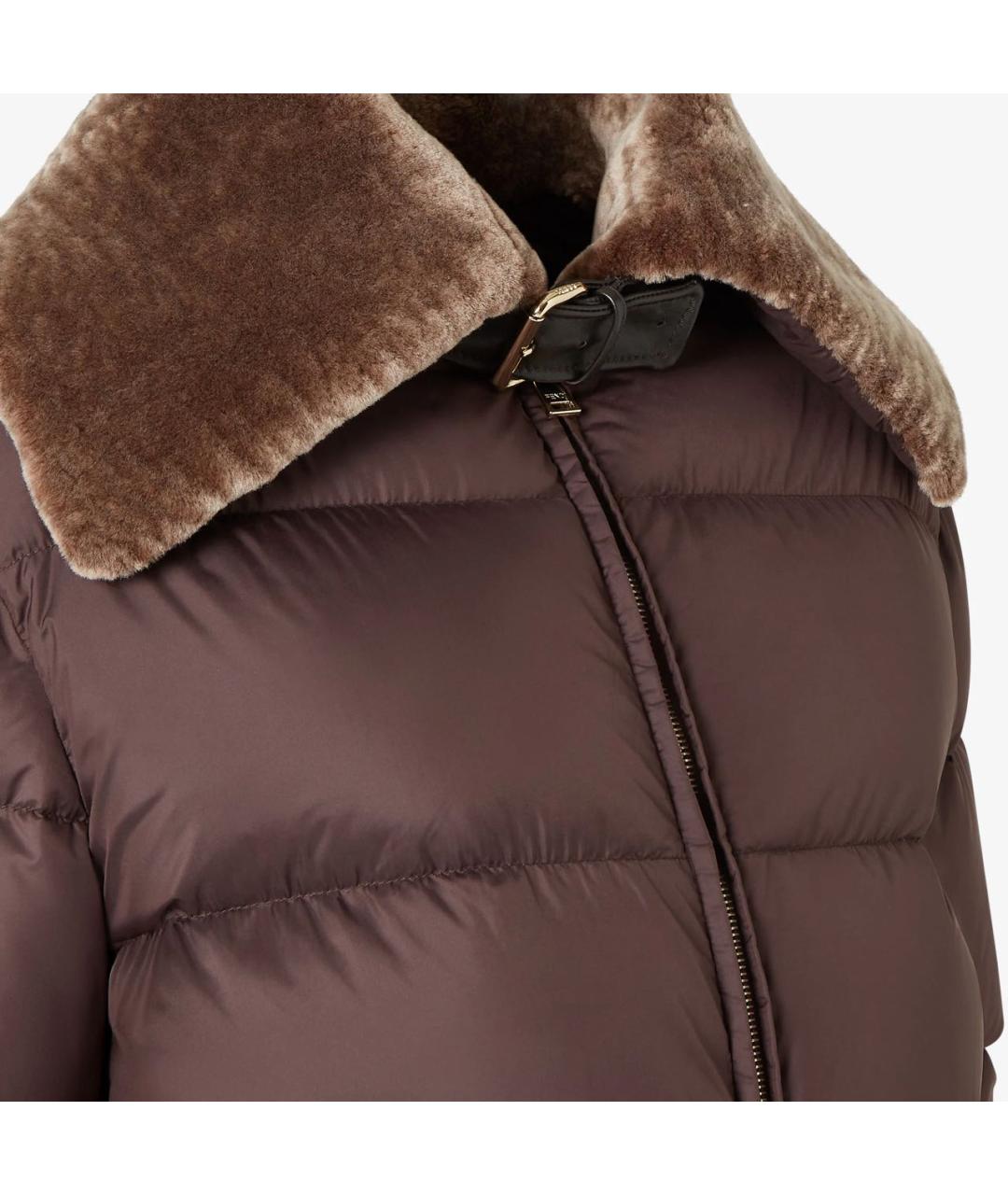 FENDI Коричневый полиэстеровый пуховик, фото 8