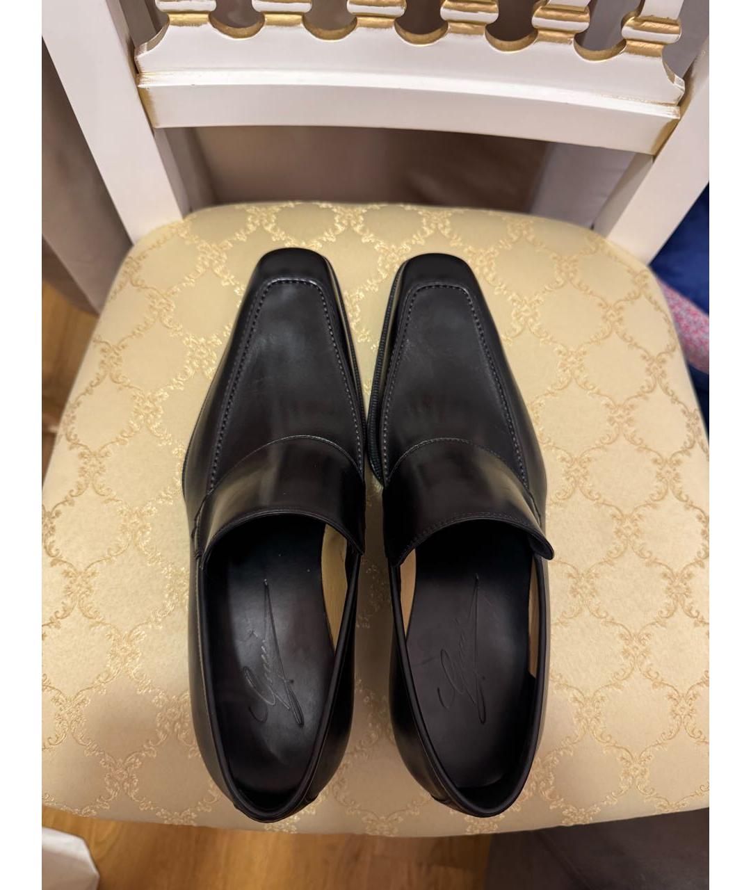 GUCCI Черные кожаные лоферы, фото 3