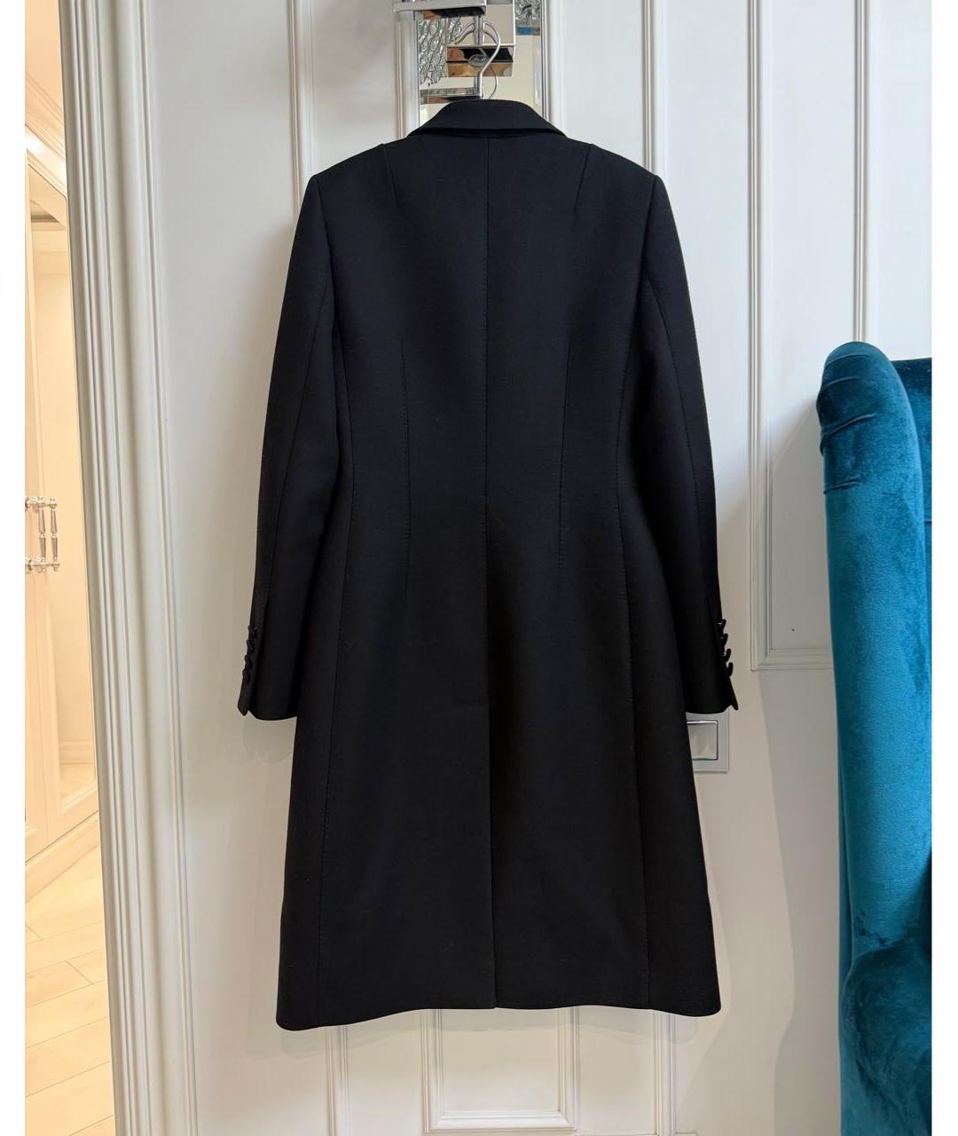 DOLCE&GABBANA Черное шерстяное пальто, фото 2