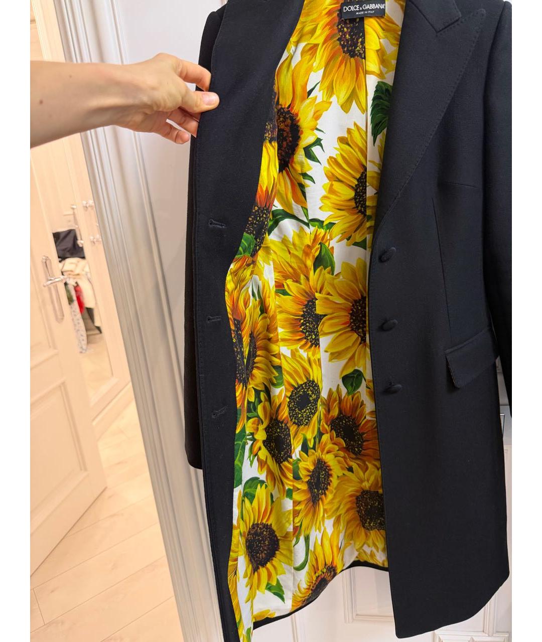 DOLCE&GABBANA Черное шерстяное пальто, фото 4