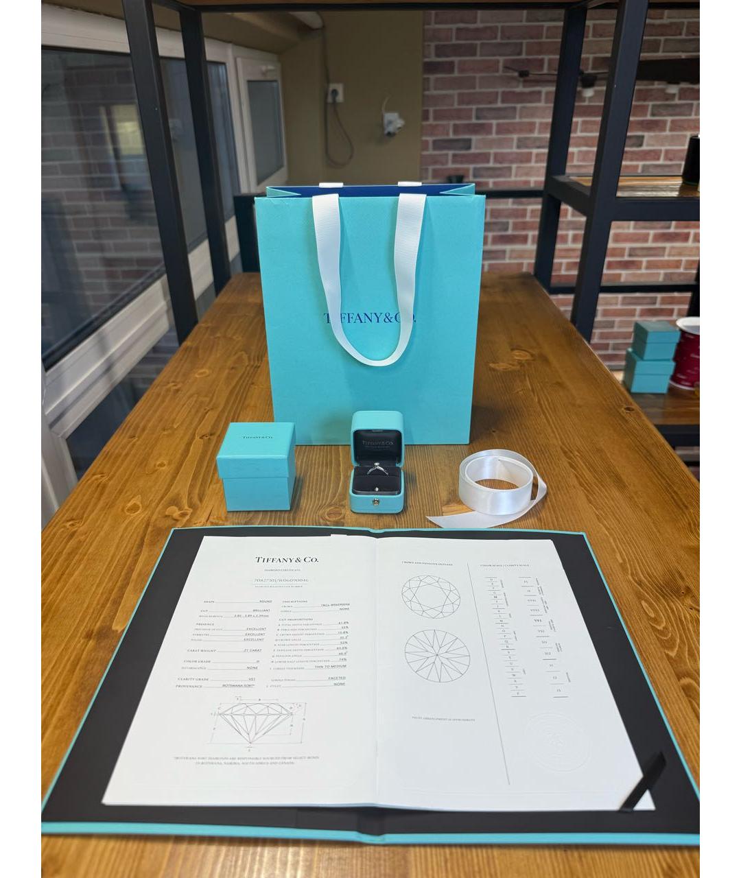 TIFFANY&CO Серебряное платиновое кольцо, фото 5