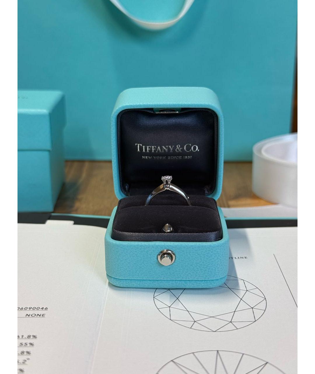 TIFFANY&CO Серебряное платиновое кольцо, фото 2