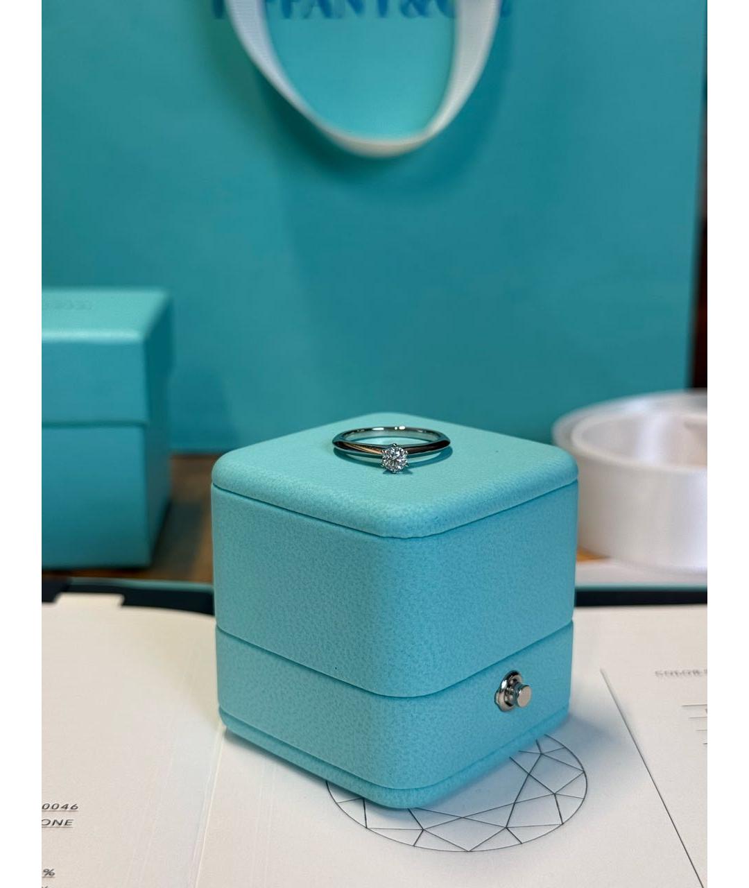 TIFFANY&CO Серебряное платиновое кольцо, фото 4