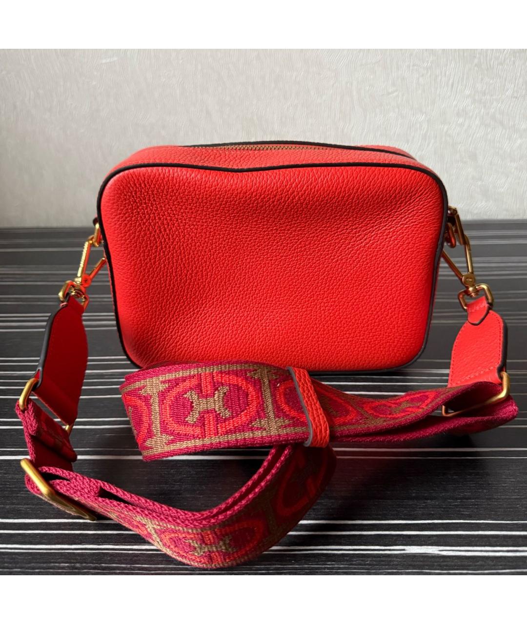 COCCINELLE Красная кожаная сумка через плечо, фото 3