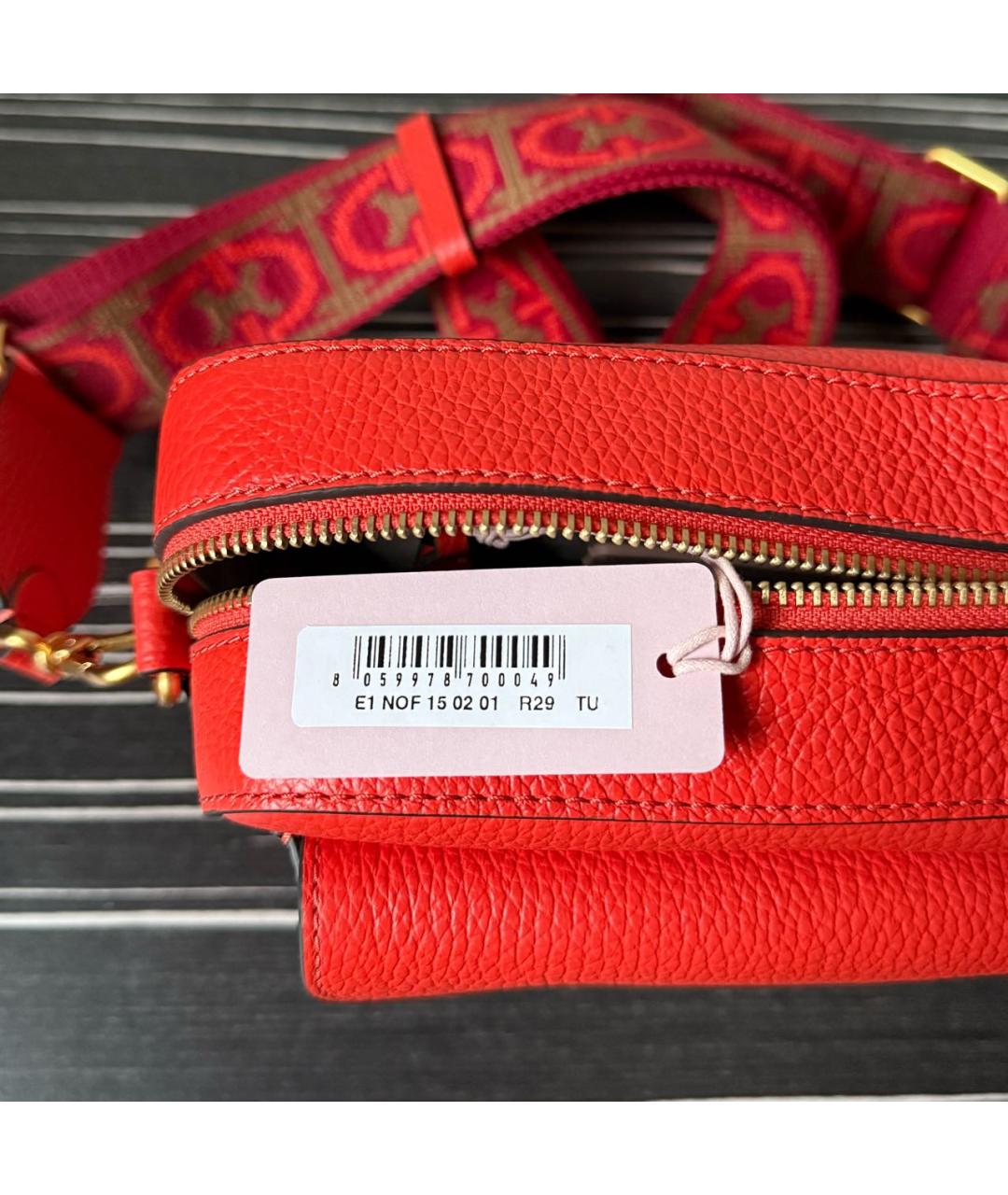COCCINELLE Красная кожаная сумка через плечо, фото 5