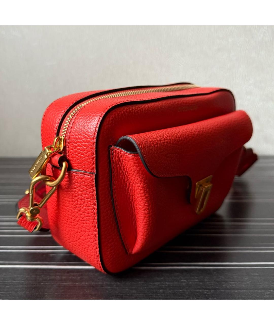 COCCINELLE Красная кожаная сумка через плечо, фото 2