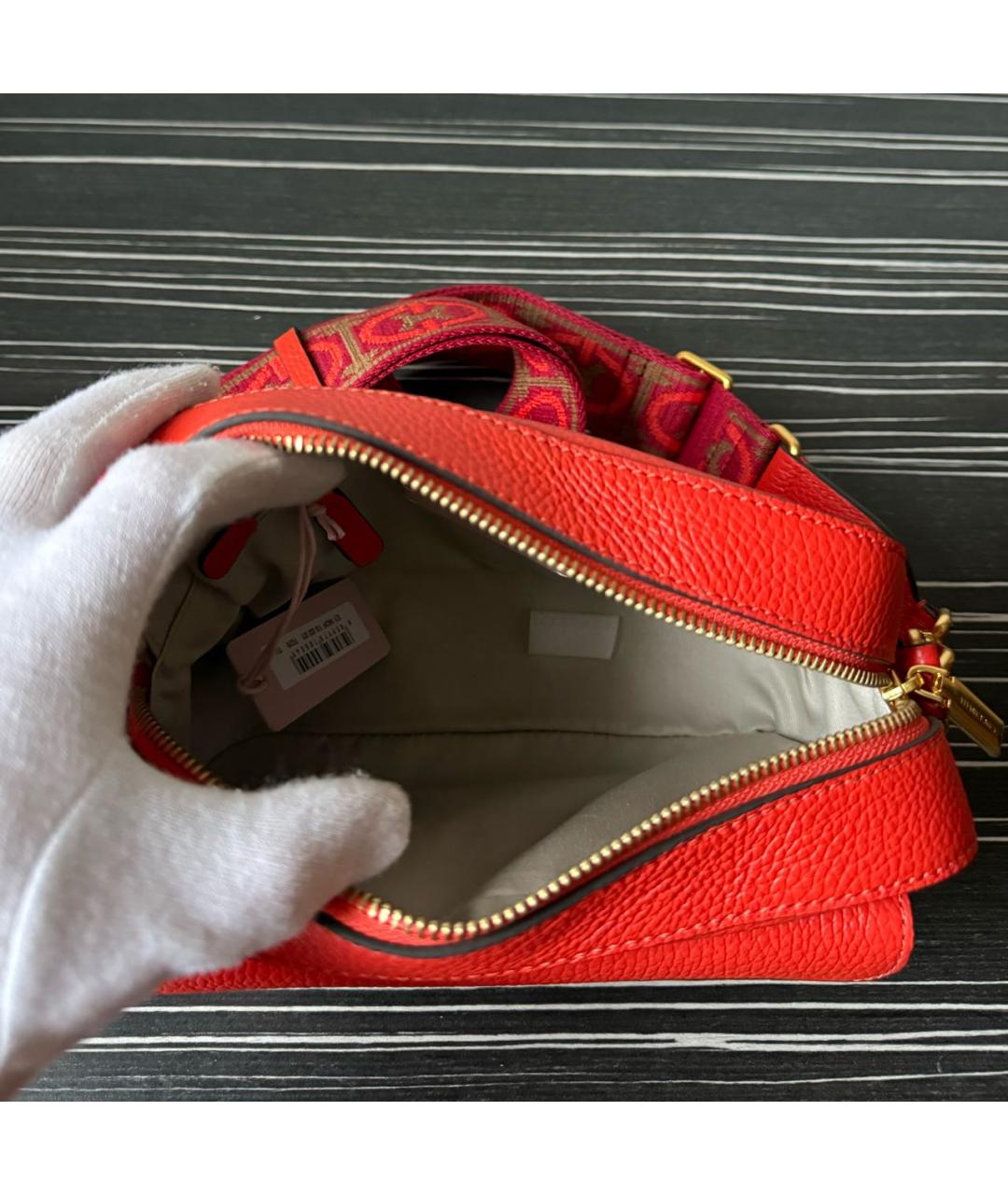 COCCINELLE Красная кожаная сумка через плечо, фото 4
