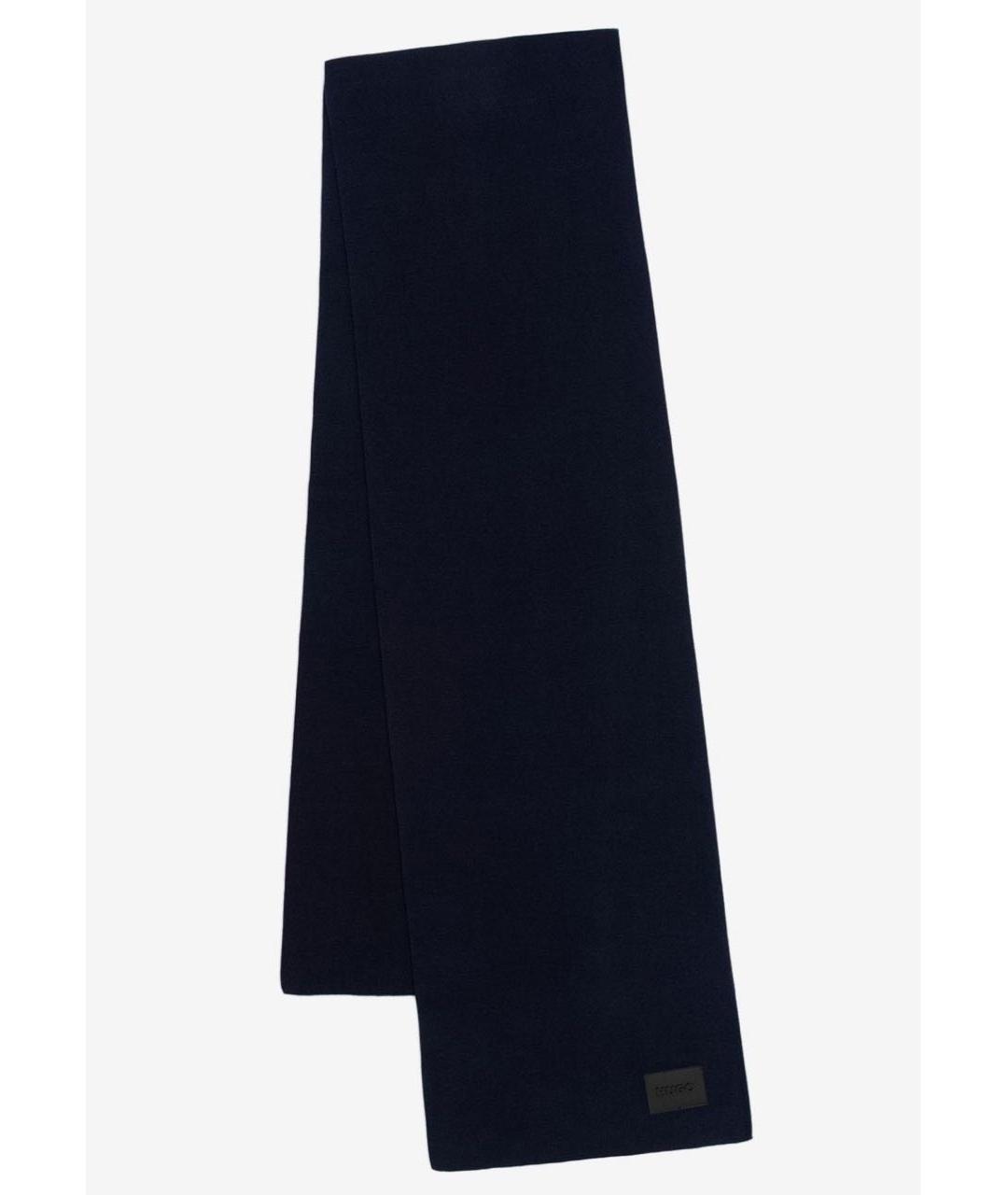 HUGO Темно-синий хлопковый шарф, фото 4