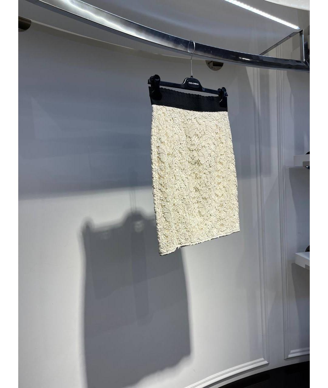 DOLCE&GABBANA Бежевая юбка мини, фото 3