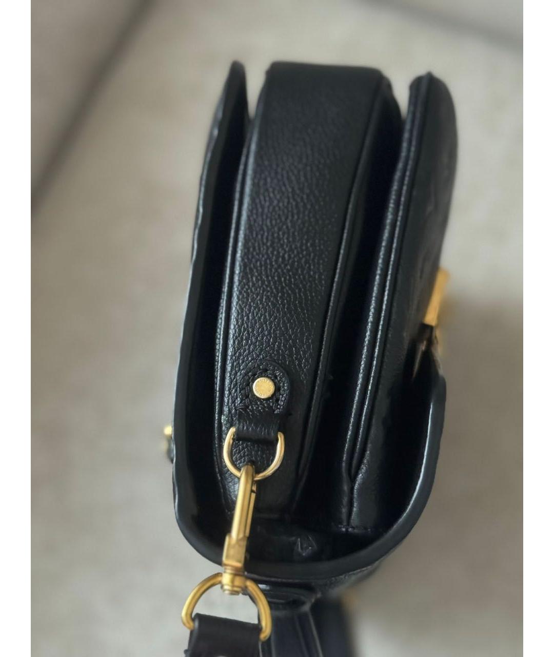 LOUIS VUITTON Черная кожаная сумка через плечо, фото 2
