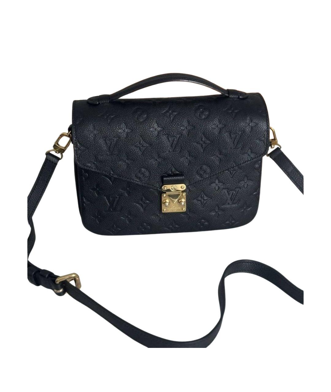 LOUIS VUITTON Черная кожаная сумка через плечо, фото 1