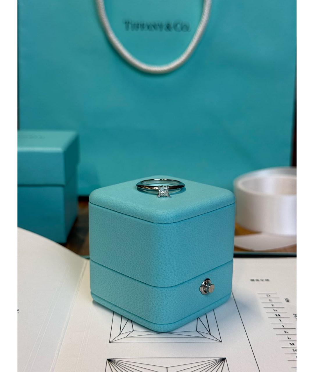 TIFFANY&CO Серебряное платиновое кольцо, фото 4