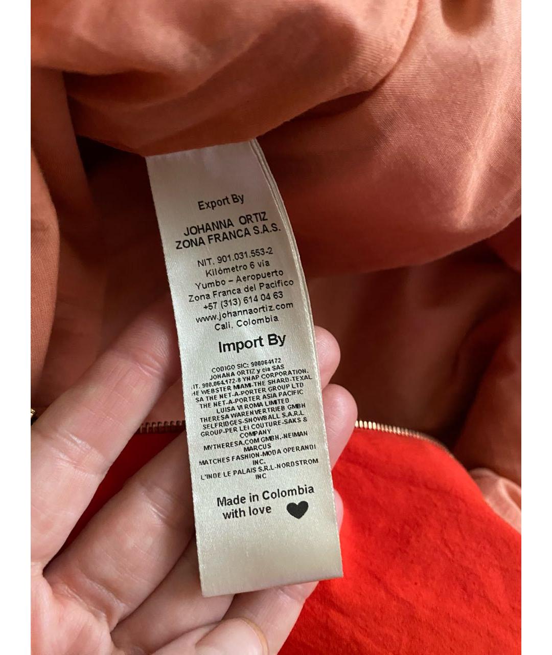JOHANNA ORTIZ Красное хлопковое коктейльное платье, фото 7