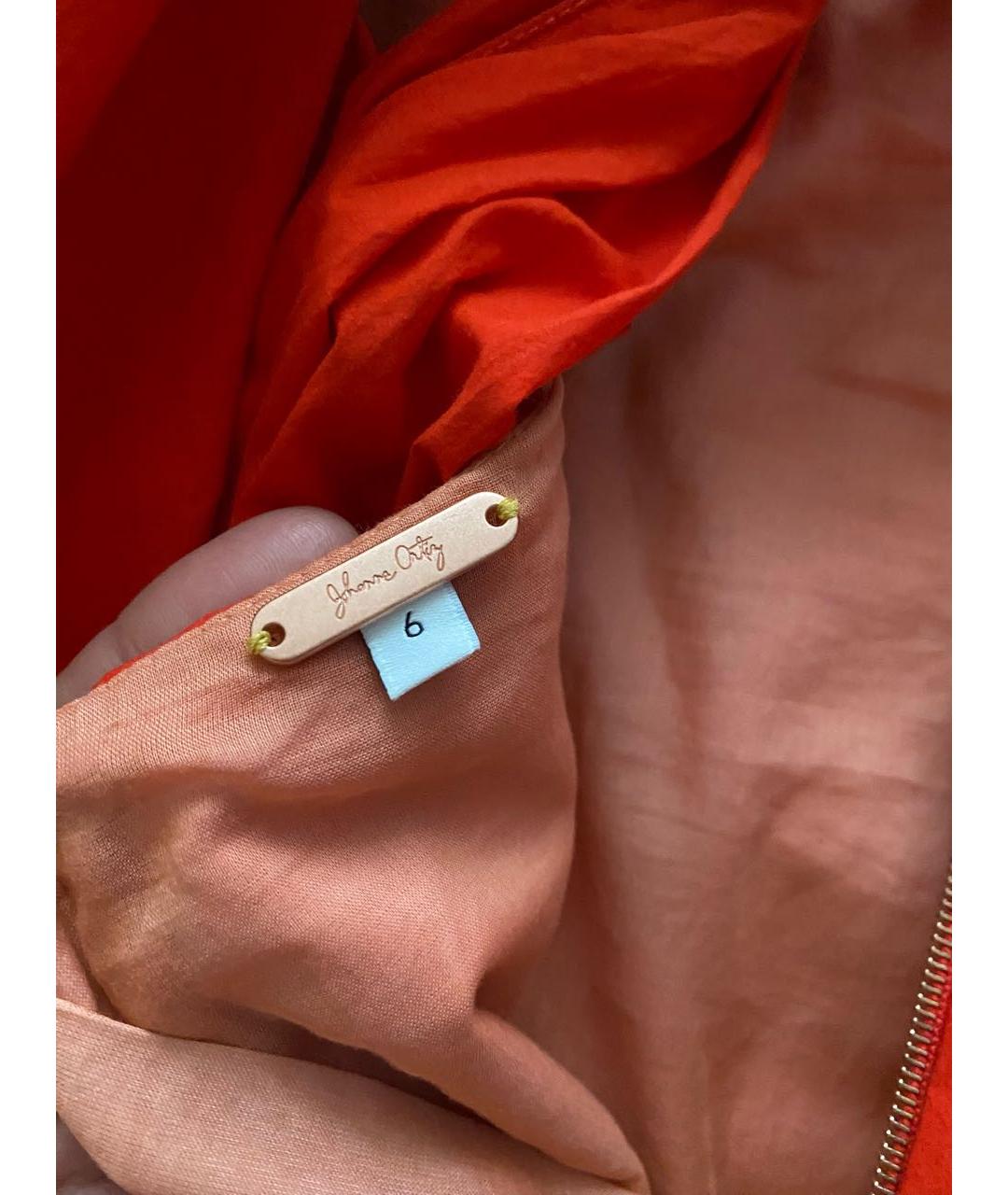 JOHANNA ORTIZ Красное хлопковое коктейльное платье, фото 3