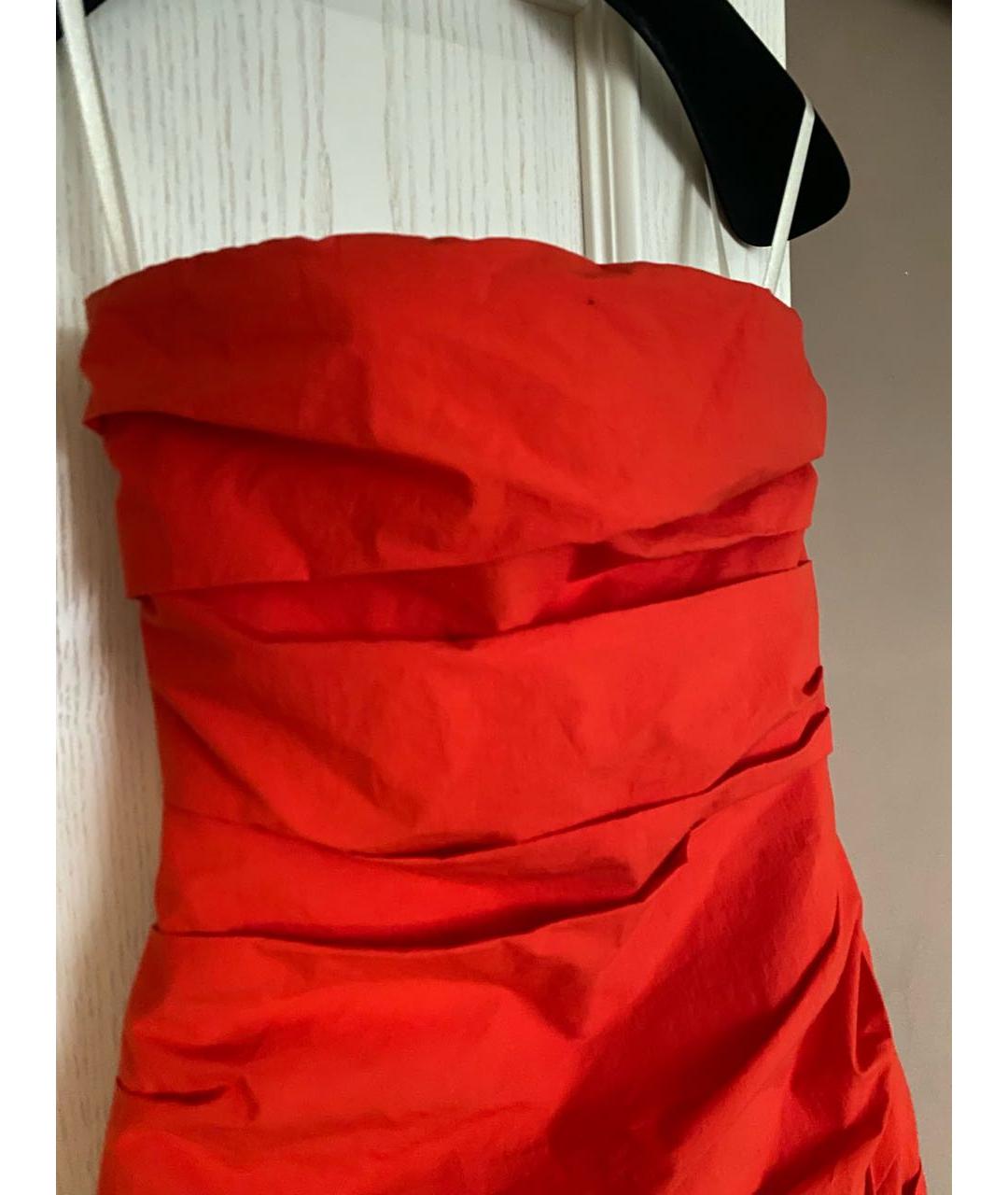 JOHANNA ORTIZ Красное хлопковое коктейльное платье, фото 4