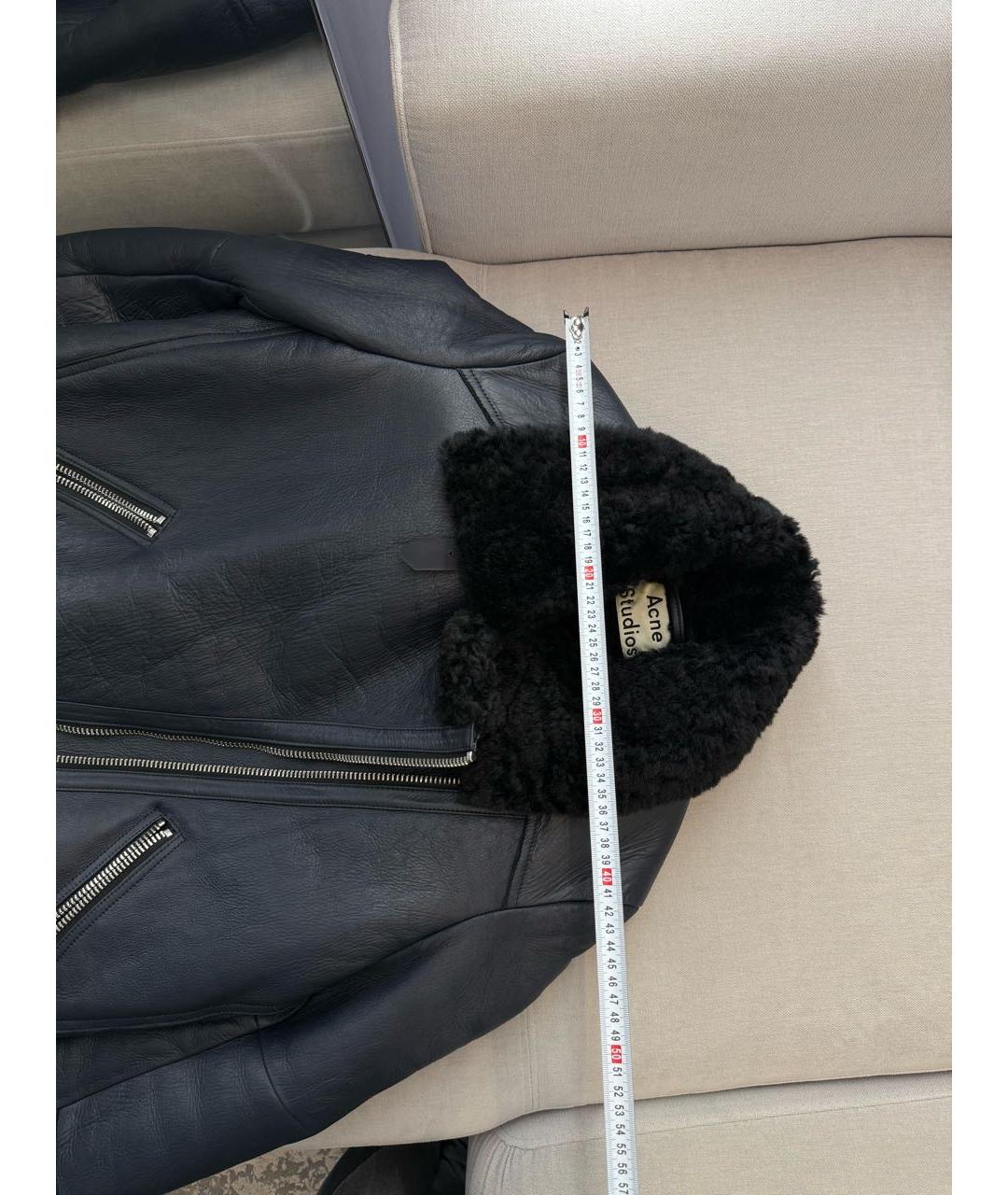 ACNE STUDIOS Черная кожаная дубленка, фото 7