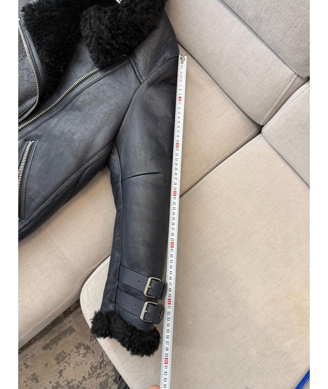 ACNE STUDIOS Черная кожаная дубленка, фото 8