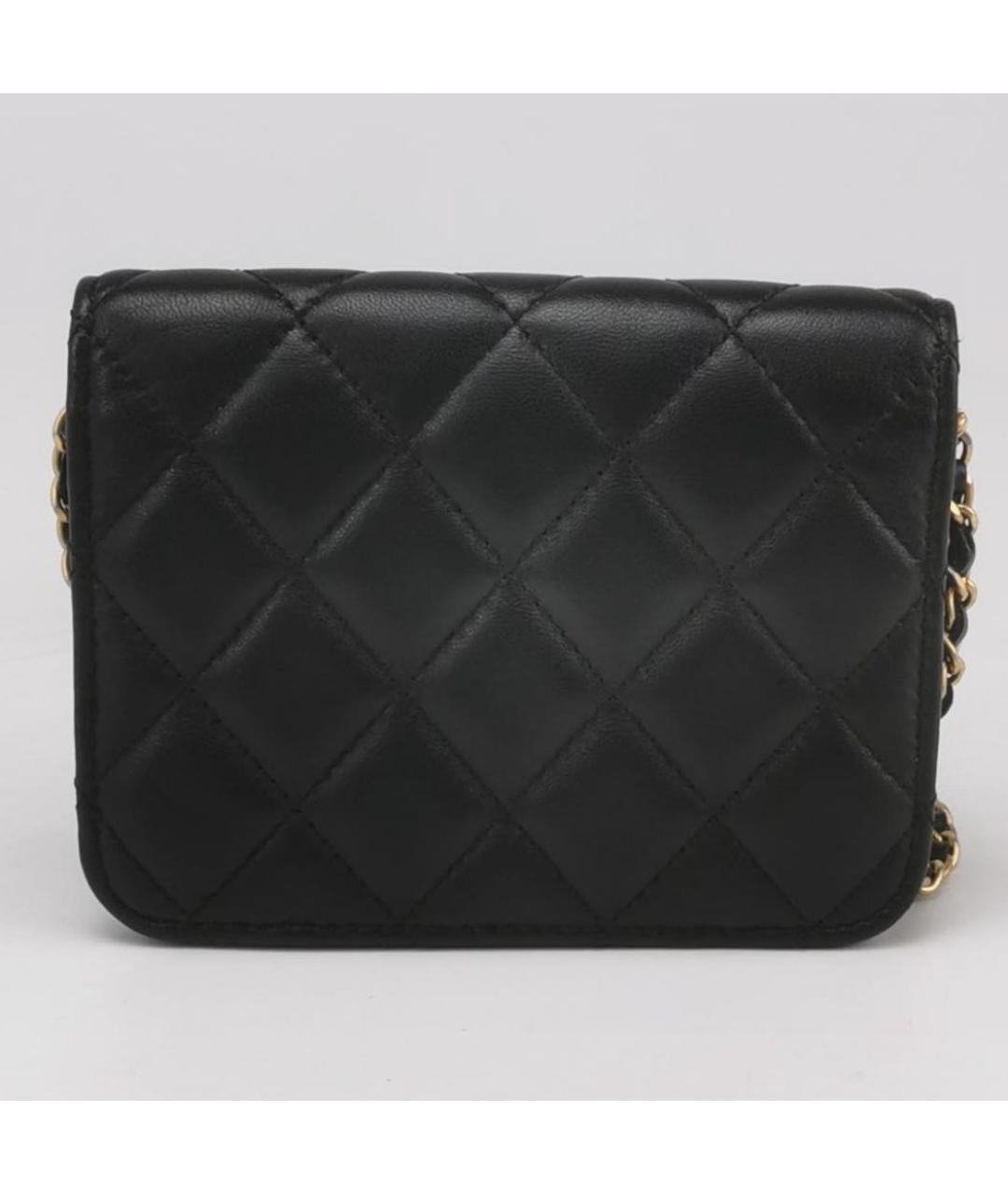CHANEL Черная кожаная сумка через плечо, фото 2