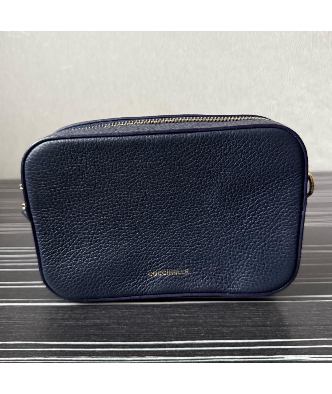 COCCINELLE Темно-синяя кожаная сумка через плечо, фото 6